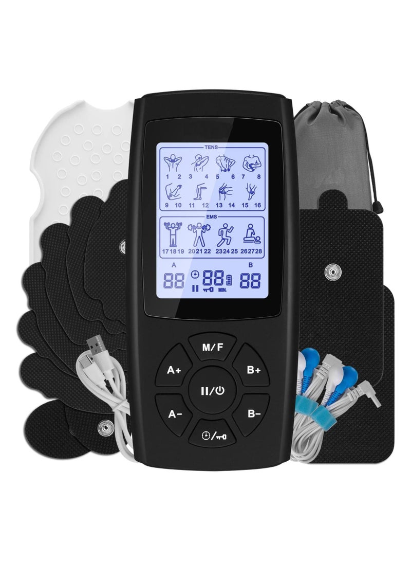General 28 Modes AB Dual-channel TENS Physiotherapy Instrument Digital Meridian Massager Microcurrent Pulse Physiotherapy Instrument  - Image 1