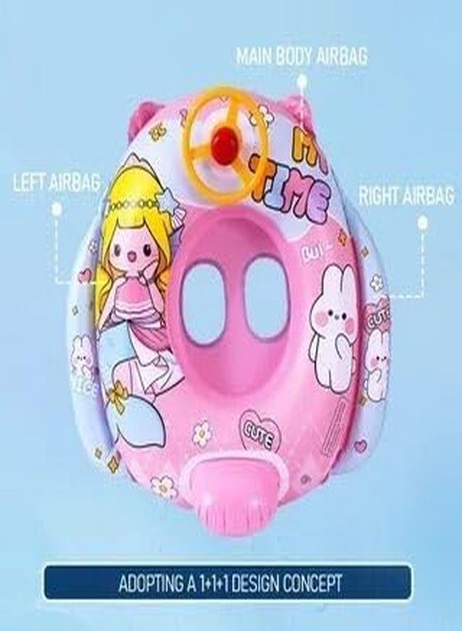 TORZIT Swimming Car Pool Float for Kids - Inflatable Ride-On Car with Manual Air Pump, Durable PVC Pool Toy for Toddlers & Children, Easy Inflation, for Beach & Backyard - Image 3