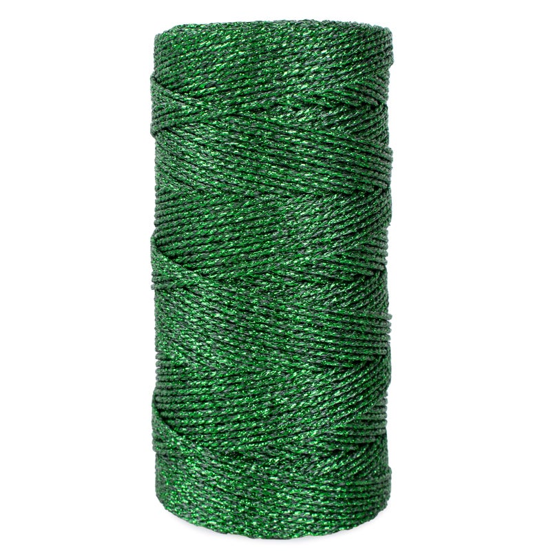 joycraft Green Twine String Inelastic 15mm Glitter Metallic Craft String 110 Yards Strings Wrapping DIY Crafts Party Favors Hanging Tags