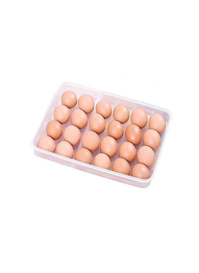 Portible Portible Egg Storage Keeper Box Basket Fridge Egg Container Tray home frizzier 24 Grid  - Image 1