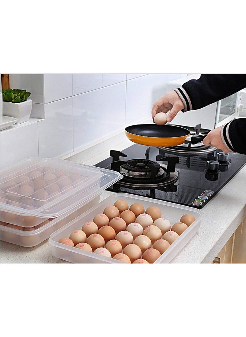 Portible Portible Egg Storage Keeper Box Basket Fridge Egg Container Tray home frizzier 24 Grid  - Image 3