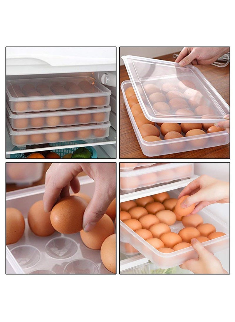 Portible Portible Egg Storage Keeper Box Basket Fridge Egg Container Tray home frizzier 24 Grid  - Image 5
