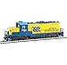 Walthers Trainline EMD GP9MStandard DCOntario Northland 1600 Yellow Blue Chevrons Logo 931456 HO Scale Model Railroad Locomotive Model - Image 3