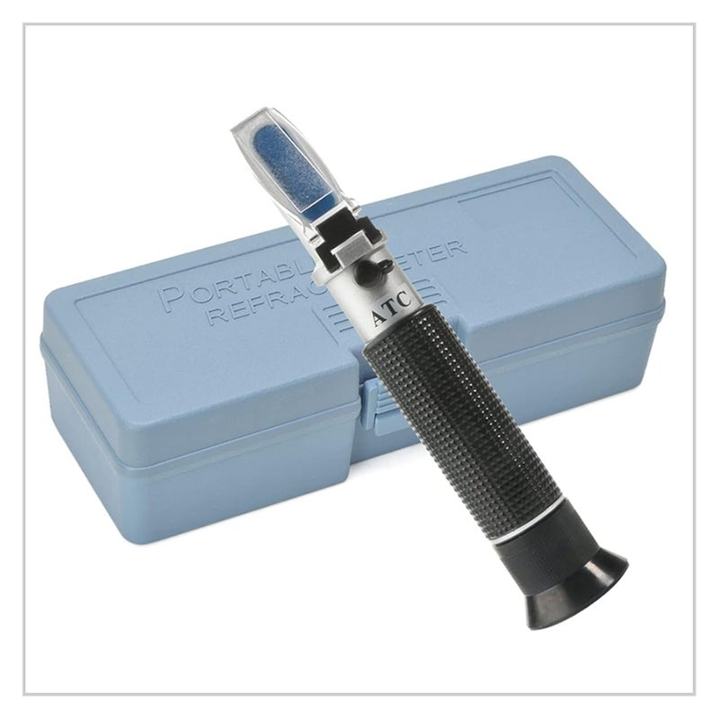 Refractometer, 0~90% Digital Refractometer High Concentration Refractometer Honey Bees Sugar Beverages ATC Beekeeping Handheld Tool(A Carrying case) - Image 1