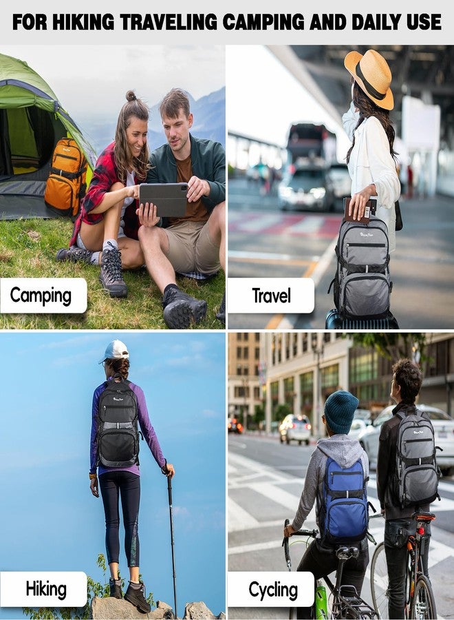 Seektop Lightweight Travel Backpack for Men Women, Multiple Pockets 40L Hiking Backpack Foldable Carry on Backpack for Outdoor Camping Sport Leisure - Image 5