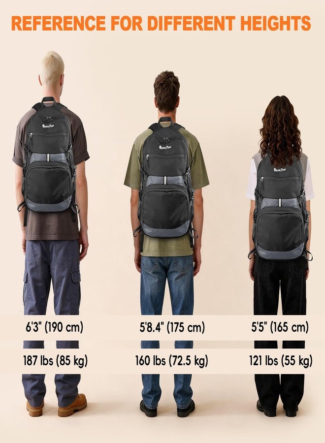 Seektop Lightweight Travel Backpack for Men Women, Multiple Pockets 40L Hiking Backpack Foldable Carry on Backpack for Outdoor Camping Sport Leisure - Image 3