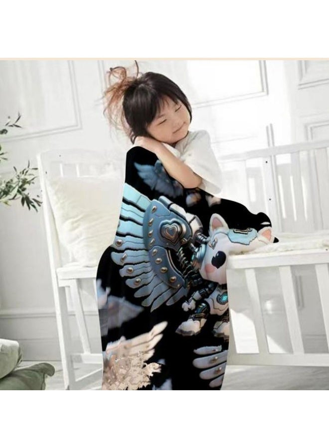 عام بطانية رقيقة من الفانيلا الكرتونية للأطفال أو الطلاب (دافئة ومريحة ومناسبة للنوم والألعاب) 100 سم * 150 سم - Image 4