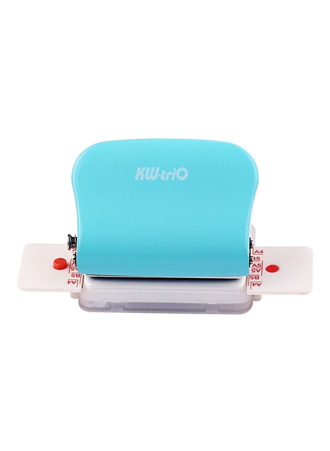 NIBEMINENT 6-Hole Metal Desktop Puncher Cyan - Image 1