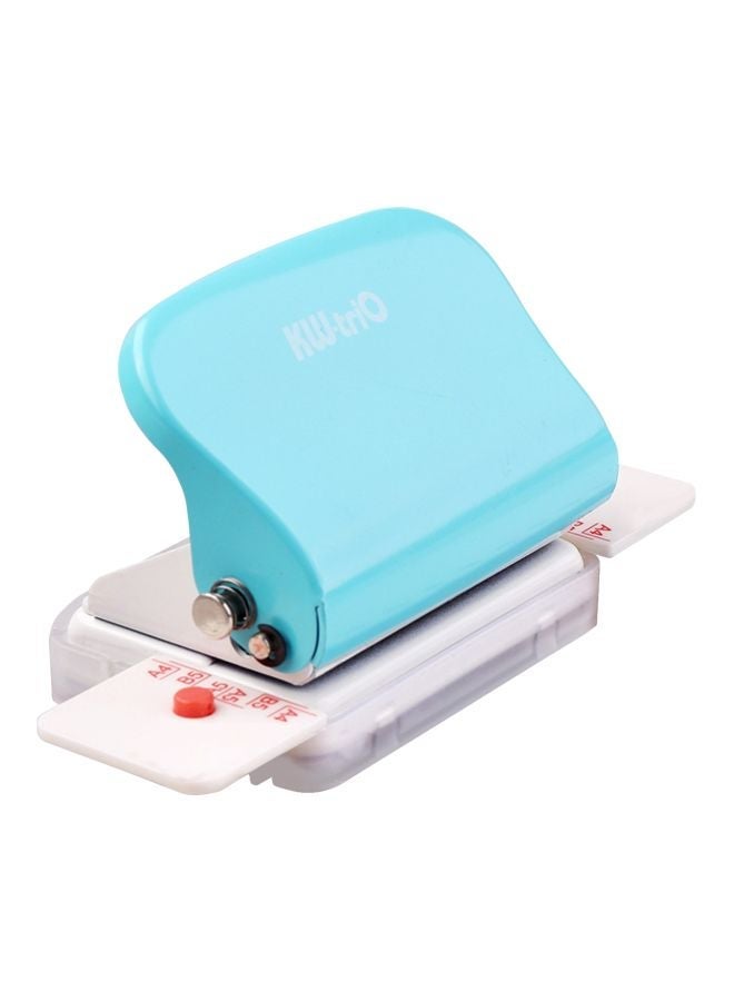 NIBEMINENT 6-Hole Metal Desktop Puncher Cyan - Image 2