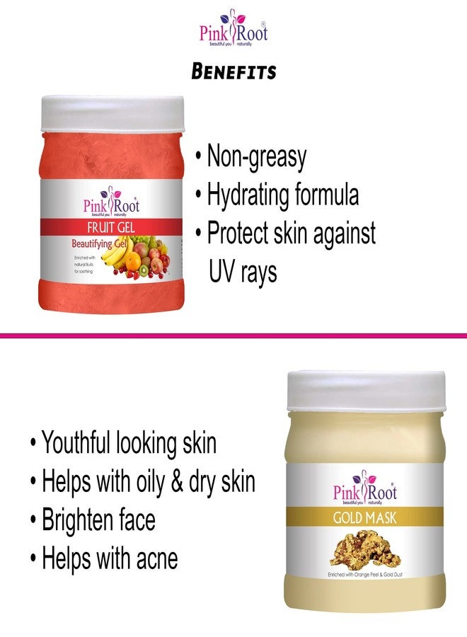 Pink Root Gold Mask 500gm with Fruit Gel 500gm - Image 5