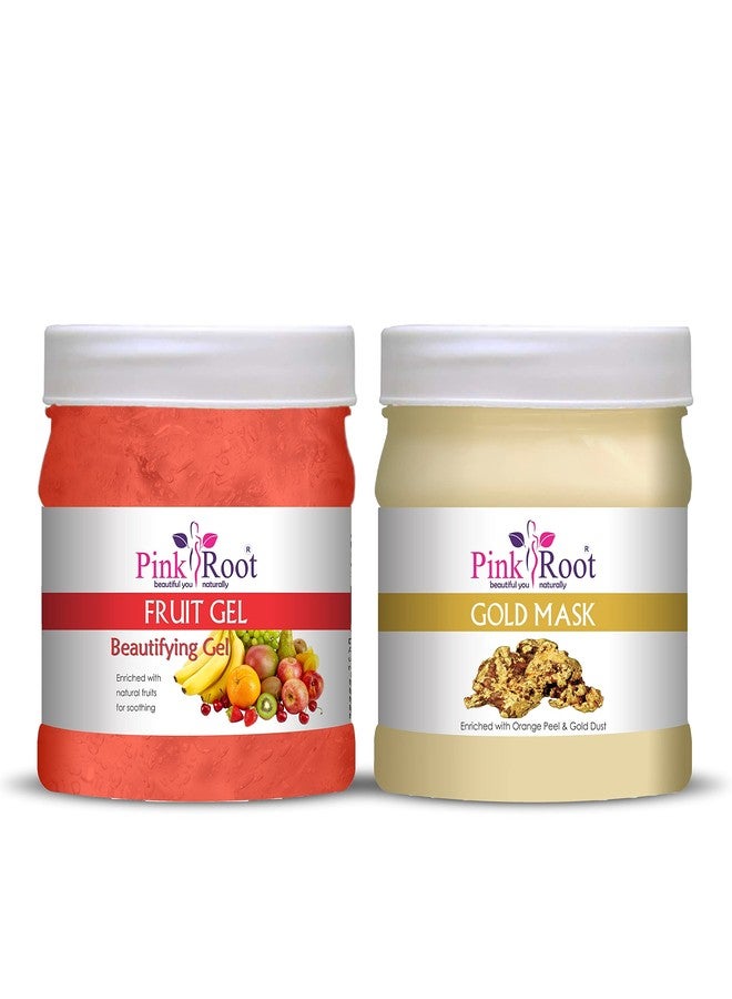 Pink Root Gold Mask 500gm with Fruit Gel 500gm - Image 1