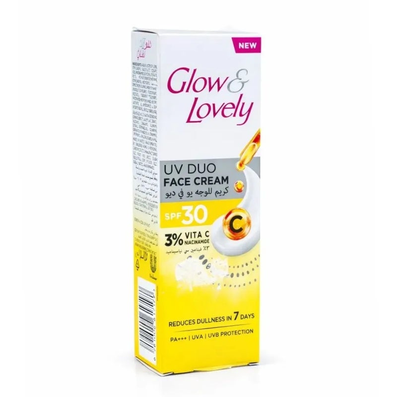 Glow & Lovely UV Duo Face Cream With SPF 30 And 3% Vita C And Niacinamide- 100gms