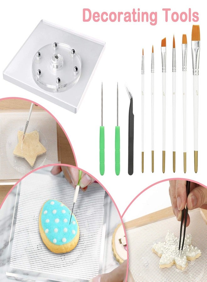 Kasmoire 188pcs Cookie Decorating Supplies Kit(ALL-IN-ONE),with 12pcs holiday cookie cutter,Mixing Tools,Piping Tools,Decorating Tools and 100pcs Cookies Bags for Beginners and Decorator - Image 4