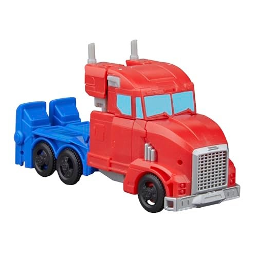 TRANSFORMERS مجموعة لعب مقطورة مع أوبتيموس برايم من ترانسفورمرز إيرث سبارك مع شخصية متحركة، أضواء وأصوات، ألعاب شاحنات إلكترونية للأطفال 6 سنوات وما فوق - Image 4