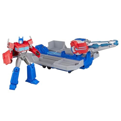 TRANSFORMERS مجموعة لعب مقطورة مع أوبتيموس برايم من ترانسفورمرز إيرث سبارك مع شخصية متحركة، أضواء وأصوات، ألعاب شاحنات إلكترونية للأطفال 6 سنوات وما فوق - Image 5