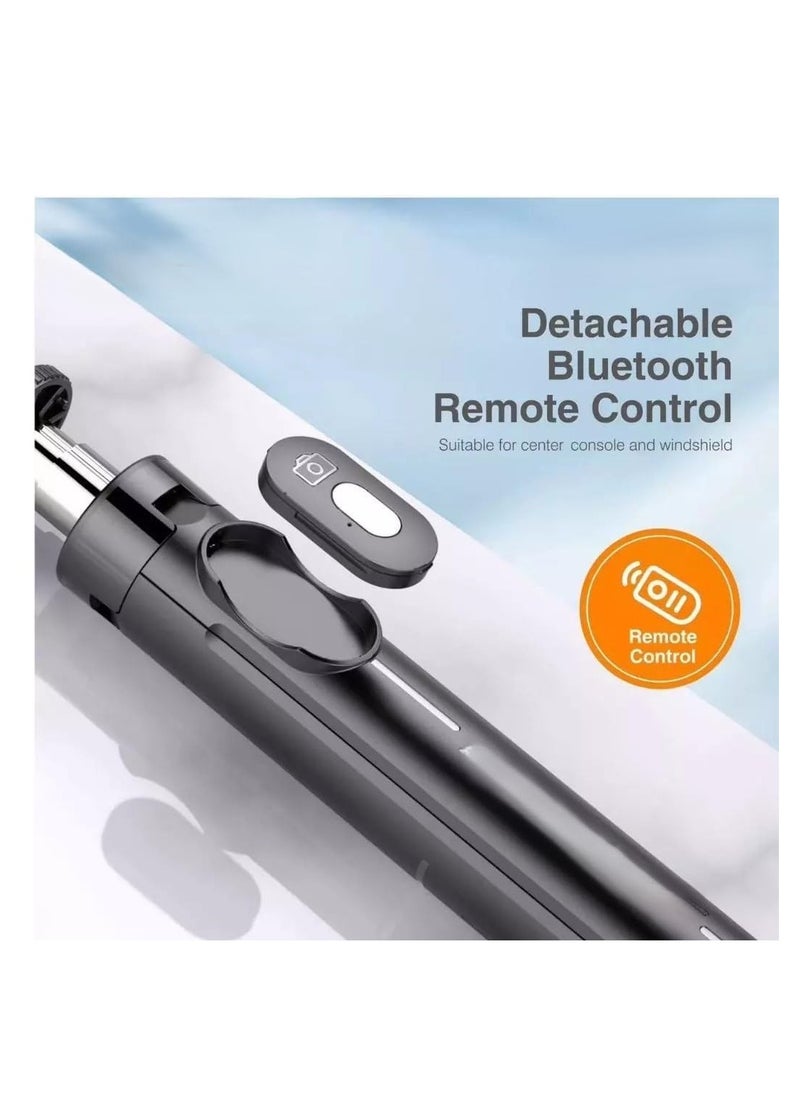 PLOKAMA - Selfie Stick110cm,Lightweight Extendable Tripod Stand with Wireless Remote and LED Light Compatible with iPhone 15 14 13 12 Pro Xs Max - Image 1