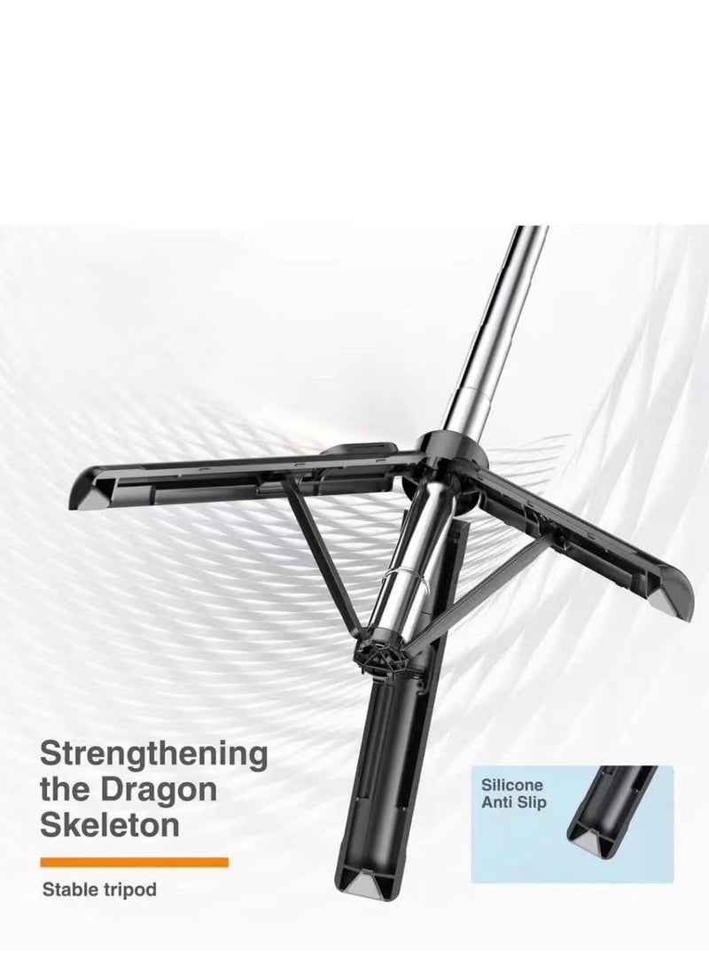 PLOKAMA - Selfie Stick110cm,Lightweight Extendable Tripod Stand with Wireless Remote and LED Light Compatible with iPhone 15 14 13 12 Pro Xs Max - Image 1