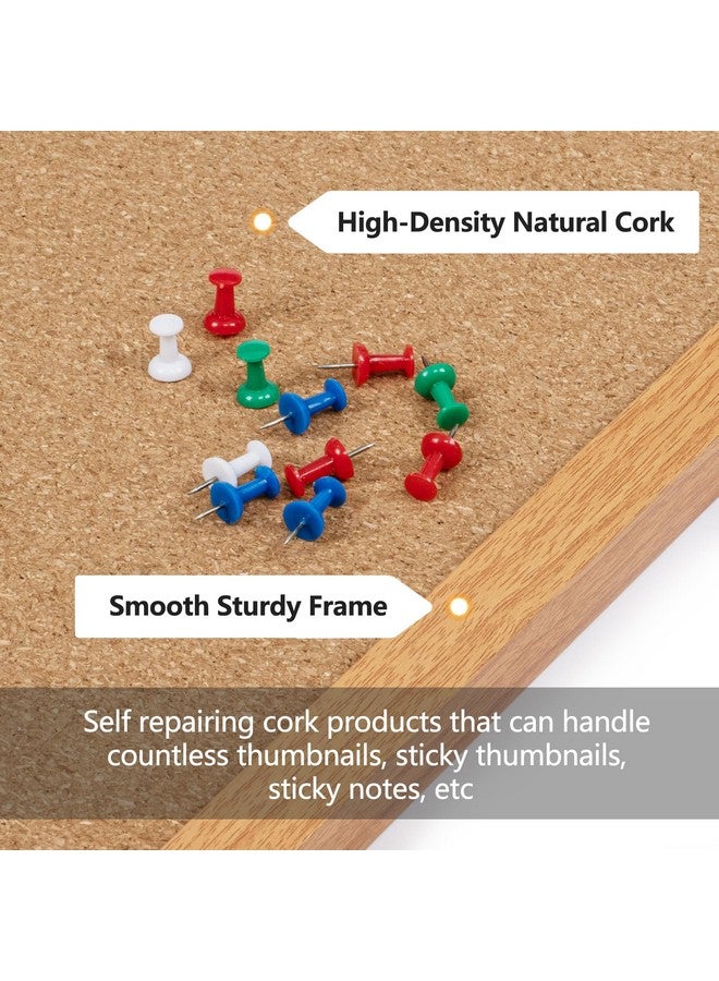 Board2by Cork Board Bulletin Board 24 X 36 Wood Framed Corkboards For Wall Decor Hanging Office Message Board Large Wall Mounted Notice Pin Board With 15 Push Pins For School Home & Office - Image 4