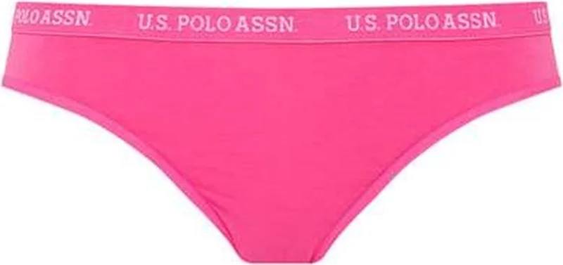 U.S. Polo Assn. 66119 Women's 3-Pack Slip-Fuchsia&Navy&White
