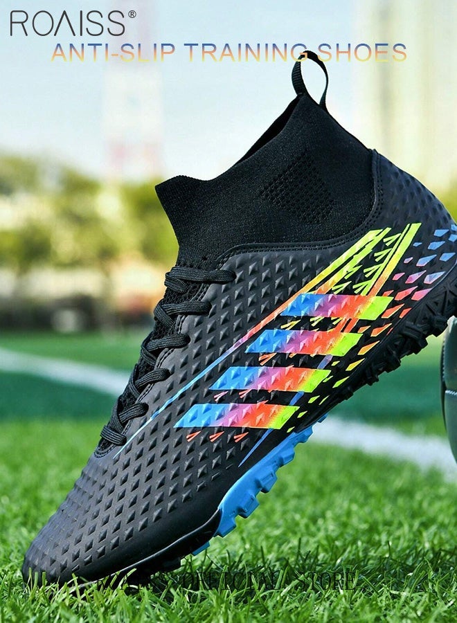 رويس أحذية كرة قدم عالية الجودة قصيرة مدببة للرجال للتدريب الاحترافي ومضادة للانزلاق ومقاومة للاهتراء، أحذية كرة قدم للمراهقين مريحة ومسامية ومسامير رياضية عديمة الرائحة مع نعل مطاطي - Image 5