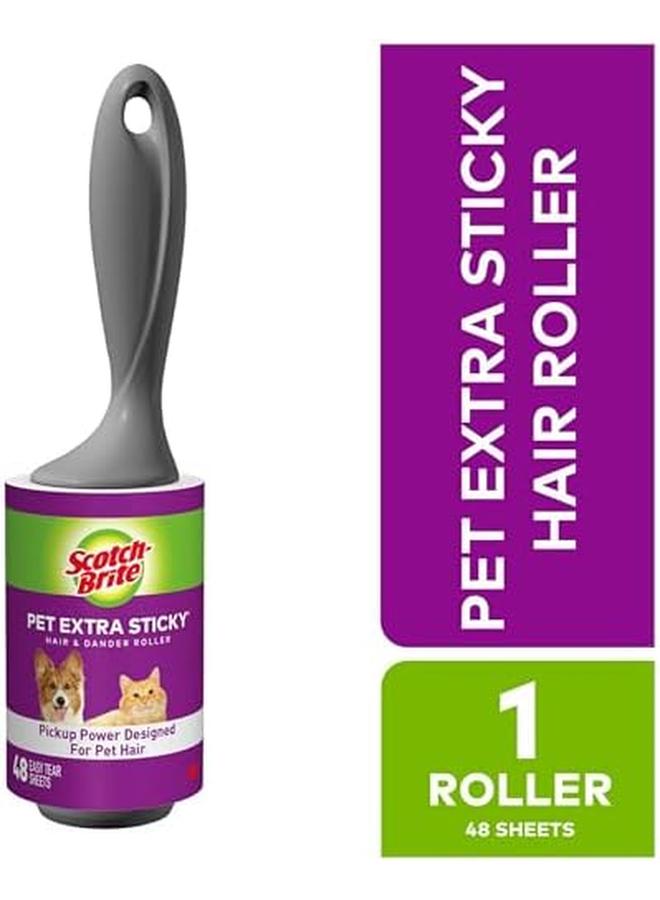 Scotch  Pet Extra Sticky Lint Rollers 4 Rollers 48 Sheets Per Roller 192 Sheets Total - Image 2