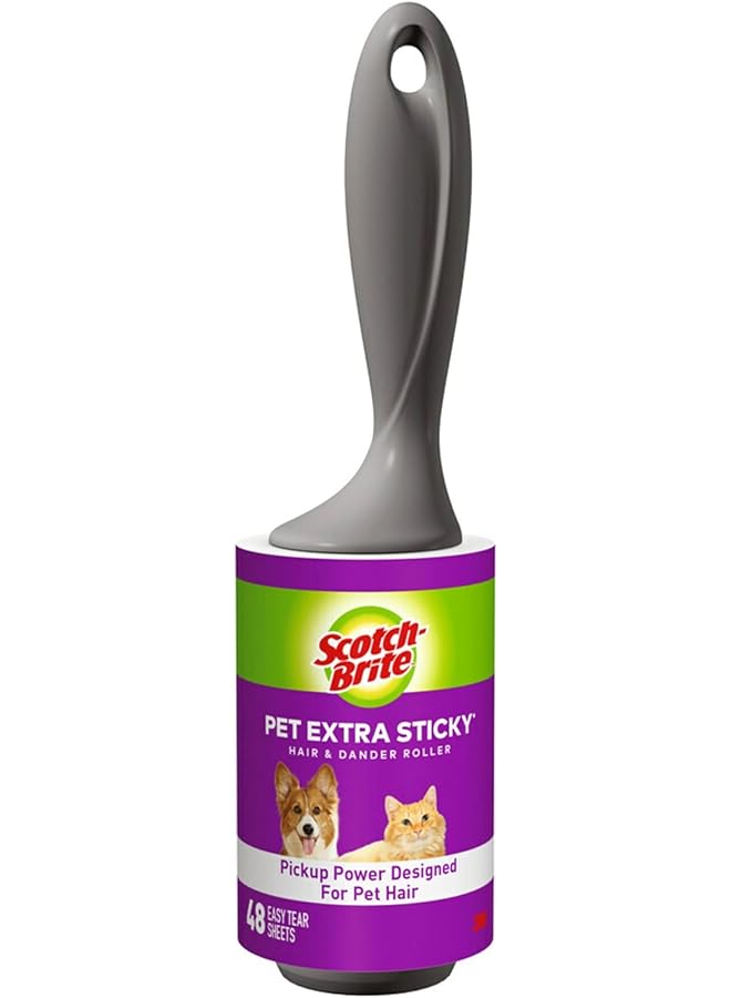 Scotch  Pet Extra Sticky Lint Rollers 4 Rollers 48 Sheets Per Roller 192 Sheets Total - Image 1