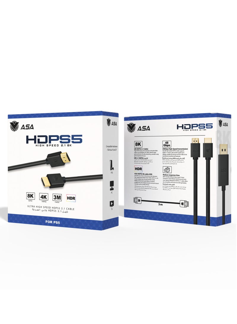 ASA - Ultra High Speed HDMI Cable 2.1 8K, 3m - Image 1