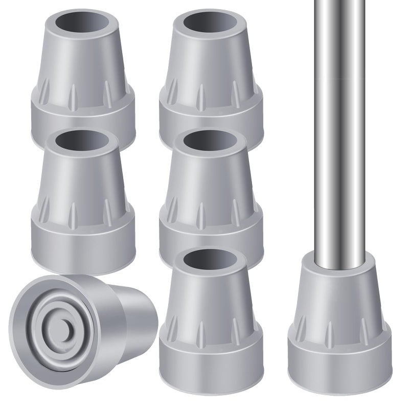 ANCKNE Crutch Tips 78 Inch Upgrade Heavy Duty Rubber Crutch Accessories Replacement Rubber Cane Tips 6Pack - Image 3