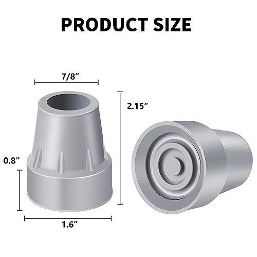 ANCKNE Crutch Tips 78 Inch Upgrade Heavy Duty Rubber Crutch Accessories Replacement Rubber Cane Tips 6Pack - Image 5