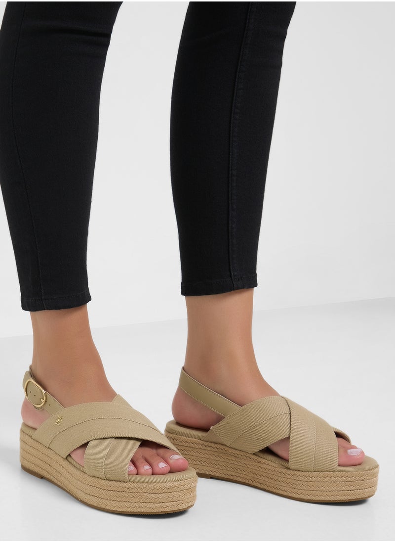 TOMMY HILFIGER DENIM ESPADRILLE PLATFORM SANDALS  - Image 5