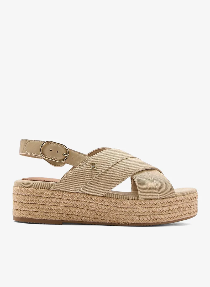 TOMMY HILFIGER DENIM ESPADRILLE PLATFORM SANDALS