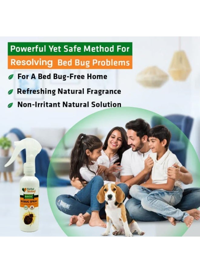 هيربال إستراتيجي Herbal Strategi Bed Bug Repellent Spray - 200 ML | Completely Herbal | Eco-Friendly & Biodegradable | Irritant-Free, Chemical-Free |Baby-Safe, Skin-Safe, Plant-Safe | Ayush Certified - Image 4