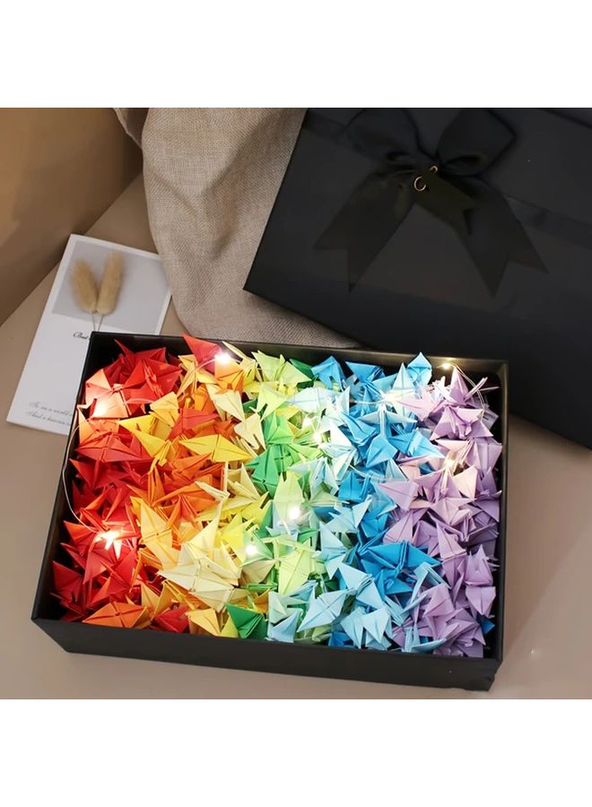 50 قطعة من طيور الكرني الورقية الملونة المصنوعة يدويًا لتزيين حفلات الزفاف والهدايا - Image 5