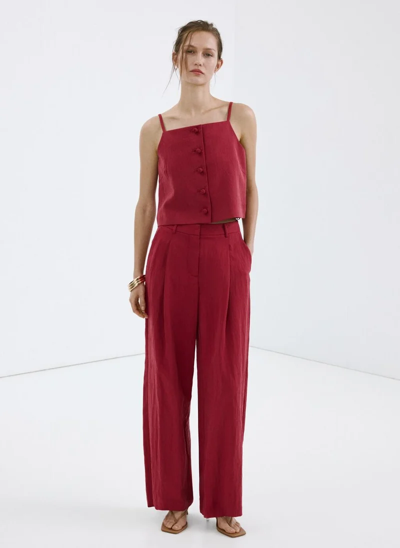 Mango  Lyocell top with buttons for Women | Best Price UAE