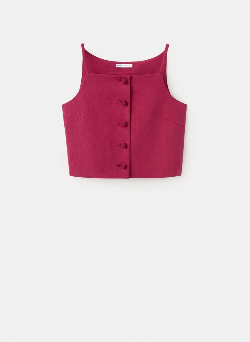Mango  Lyocell top with buttons for Women | Best Price UAE