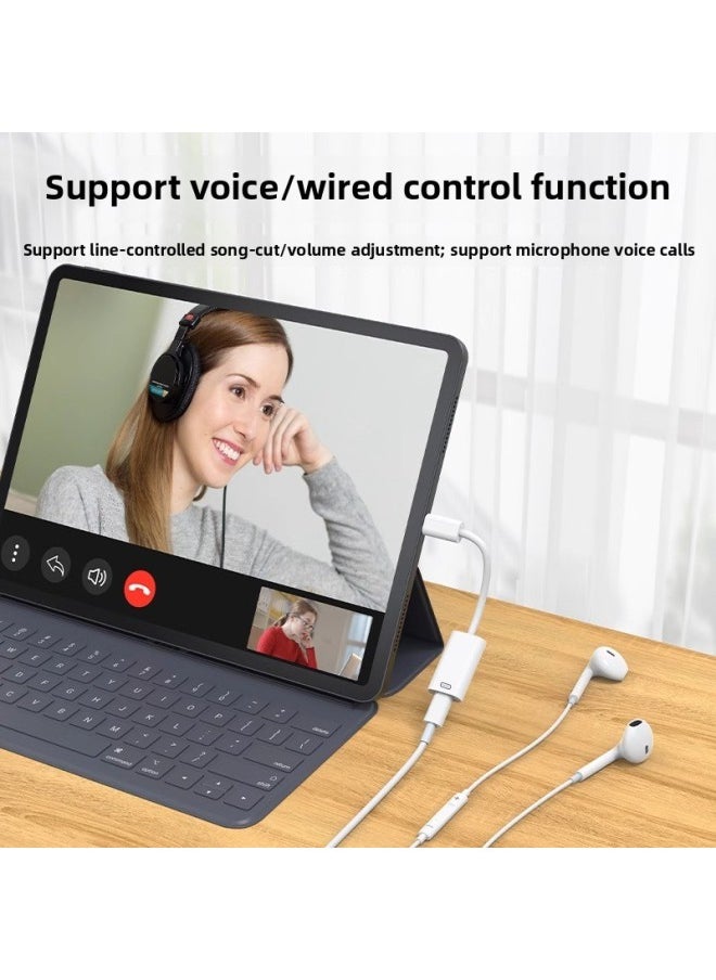 Generic - Suitable For Apple For Iphone15 Headphone Adapter Lightning To Typec Plug-in Tablet Audio Converter-Model:Play While Charging ★ [Type-c To 3.5mm+Type-c] 2-in-1 Headphone Adapter ● PD60W Charging - Image 1