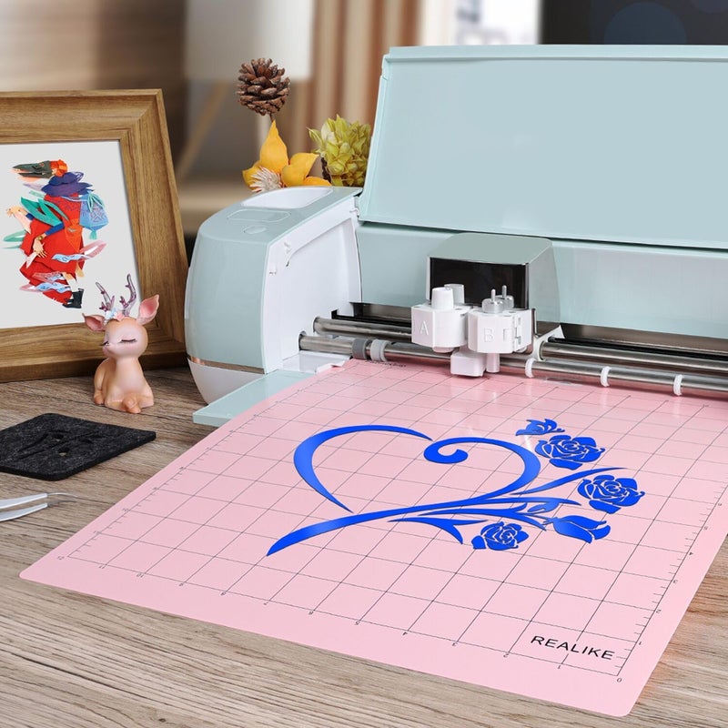 ريلايك حصيرة قطع متنوعة لـ Cricut Maker 3/Maker/Explore 3/Air 2/Air/One، StandardGrip/LightGrip/StrongGrip/FabricGrip متعددة اللاصق 12x12 بوصة حصائر قطع Cricket لـ Cricut 5 قطع - Image 5