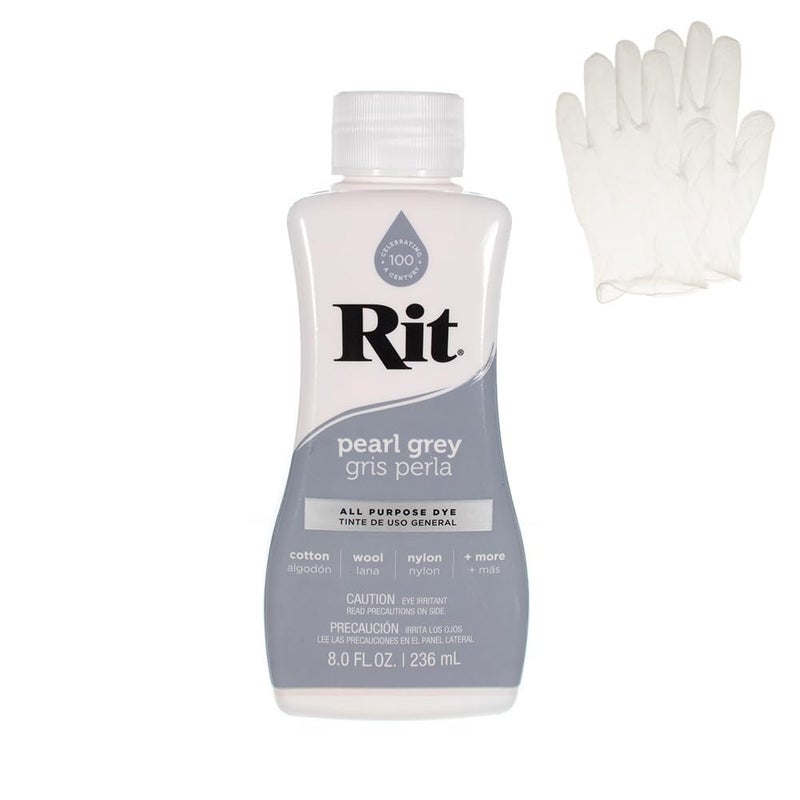Craft County Rit Dye - Liquid Fabric Dye for Crafting, Clothing, and Décor - 8 oz. Bottle - Pearl Gray - Image 1