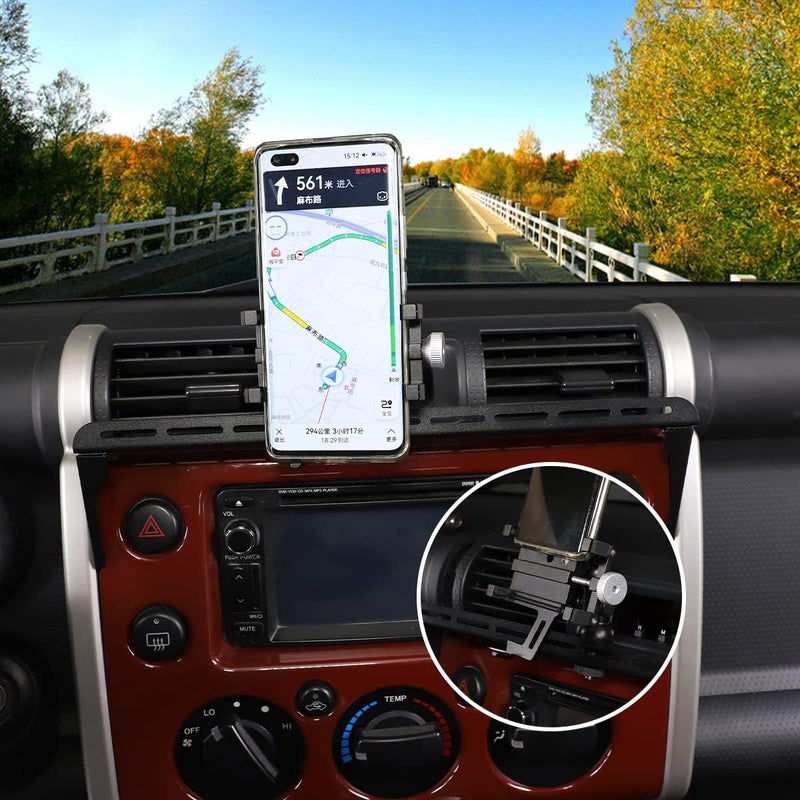 LLKUANG Car Instrument Panel Track Mobile Phone Holder for Toyota FJ Cruiser 2007-2021 - Image 2