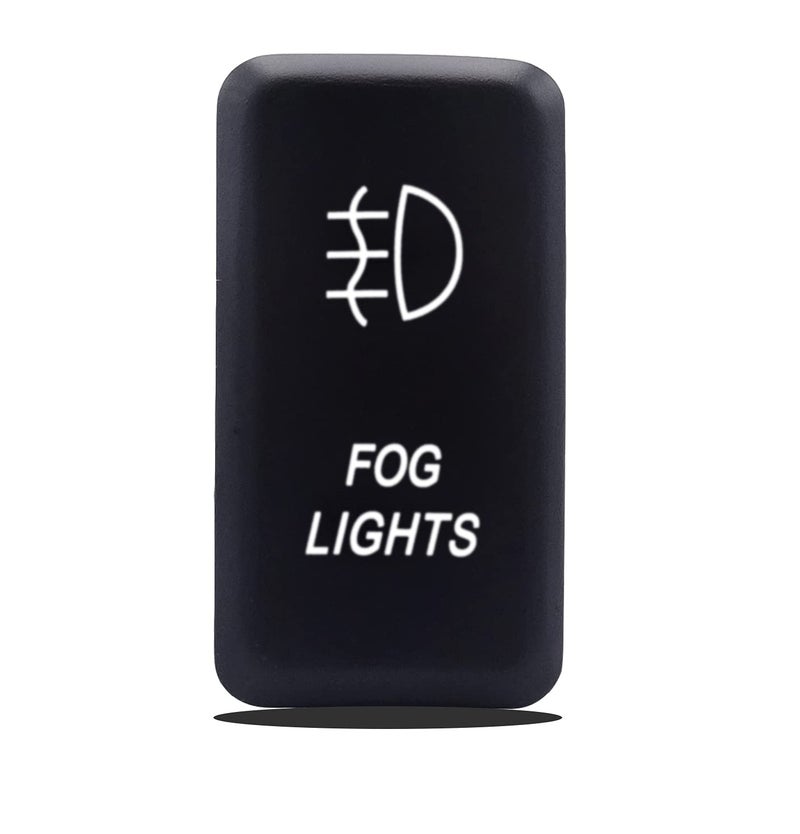 WeiSen Fog Lights Symbol Push Switch White Backlight ON-Off Switch with Connector Wire Kit Compatible with Toyota - Image 1
