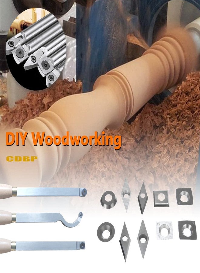CDBP Diamond Carbide Insert Replacement Cutter for Woodturning, 10 X 28- Dia4.3mm with Round Point Indexable Carbide Cutter fits for DIY Woodworking Wood Turning Hollower Tools, Ci4, 10pcs - Image 5