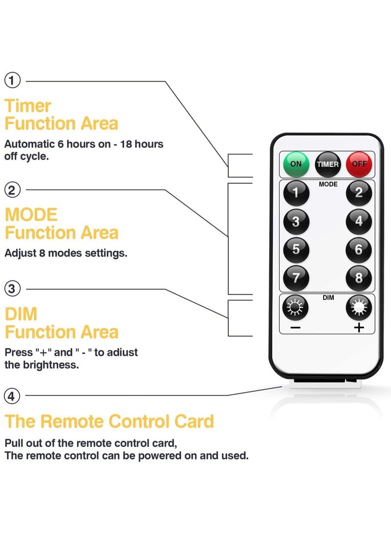 SYOSI Fairy String Lights, Warm White 300 LED, 9.8x9.8 Feet, Hanging Light for Bedroom Wall, Home Decor Lighting, Lighted Bed Room Curtain, Party Wedding Decorations Backdrop - Image 3