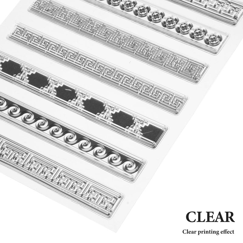 8 Pcs PVC Label Stamp Set With Stamp Blocks For DIY Scrapbooking Card Making Crafts - Image 4