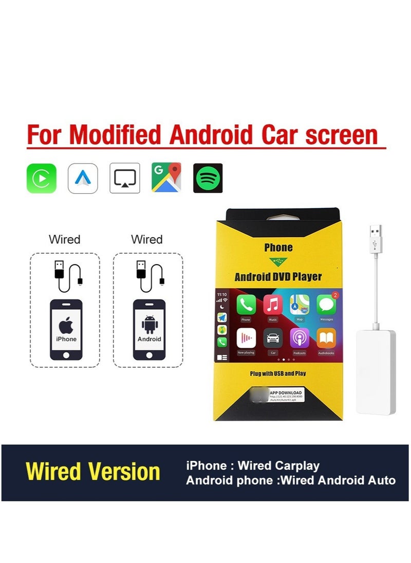 Generic - USB Wireless CarPlay  Dongle Wired Android Auto AI Box Mirrorlink Car Multimedia Player Bluetooth Auto Connect - Image 1