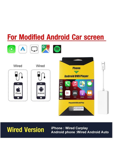 USB Wired CarPlay Dongle Wired Android Auto AI Box Mirrorlink Car Multimedia Player Bluetooth Auto Connect