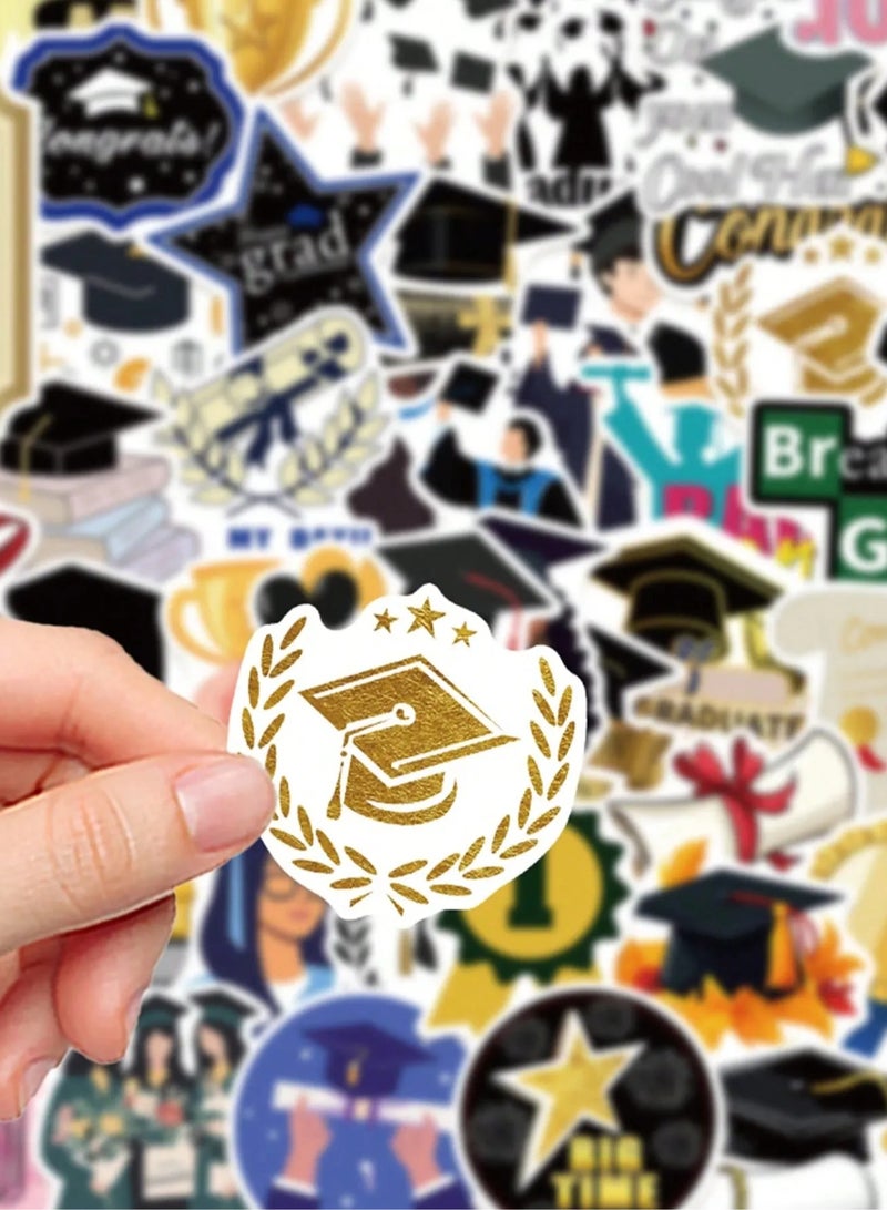 Graduation Decoration – Graduation Stickers with Encouraging Phrases for Graduates and a Variety of Designs, Set of 50 Stickers. - Image 2