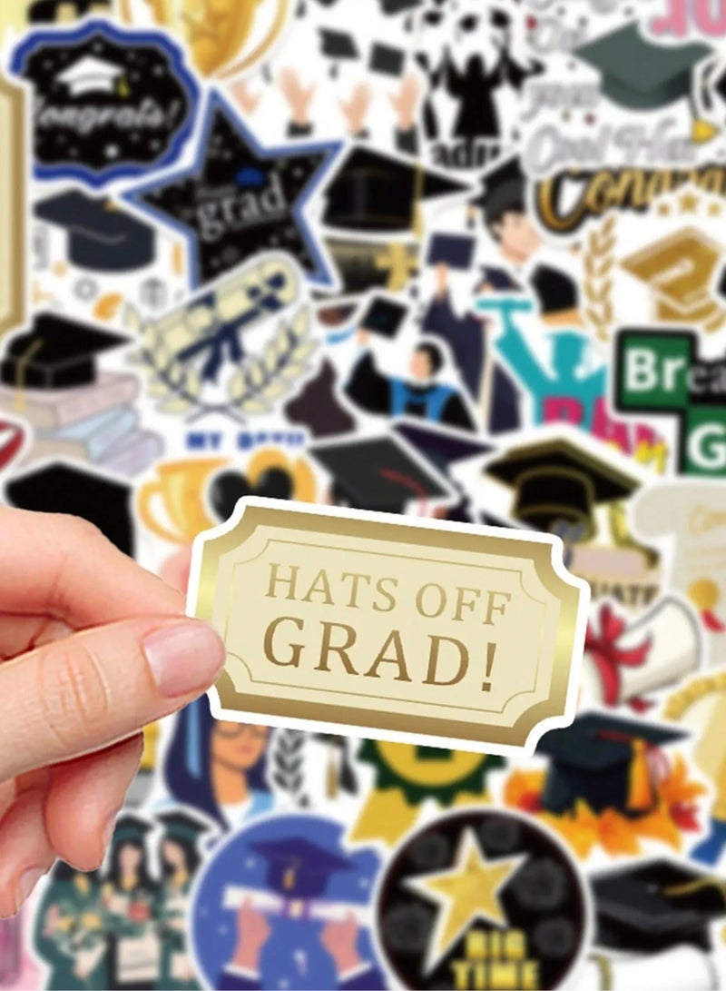 Graduation Decoration – Graduation Stickers with Encouraging Phrases for Graduates and a Variety of Designs, Set of 50 Stickers. - Image 5