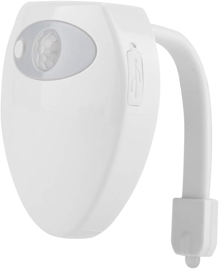 Toilet LED Night Light, Rechargeable Bathroom Motion Sensor with 8 Colors, Flexible Fit - Easy Access, Auto - Sensing, Bathroom Decor Night Light for Kids Nightlight - Image 4