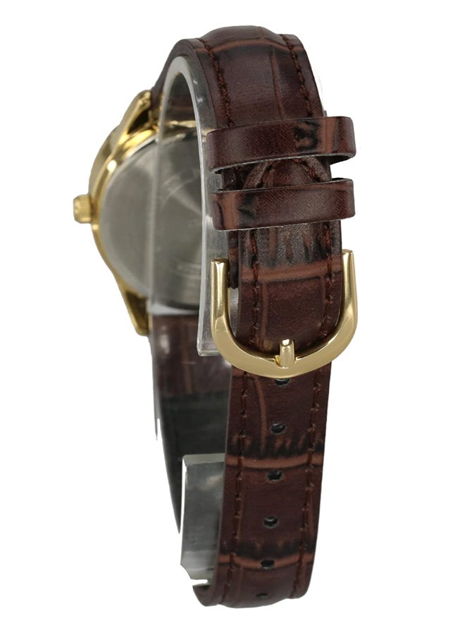 CASIO Women Leather Quartz Analog Watch LTP-V005GL-9AUDF - 28 mm - Brown - Image 4