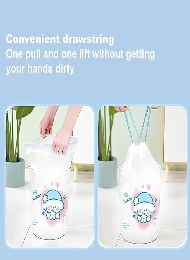acrown 5 Roll Garbage Bag For Wet Waste Garbage Bags For Dustbin Bags Trash Bag With Detachable Drawstring Garbage Multi Use Garbage Bag For Shopping Vegetable Fruit [ 50 Pcs ] ,1 Count - Image 3